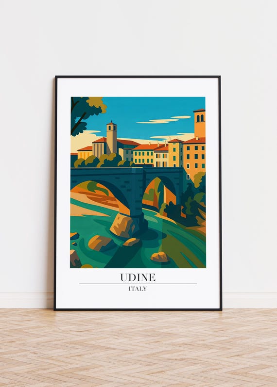Udine Italy Poster City Skyline Art Print
