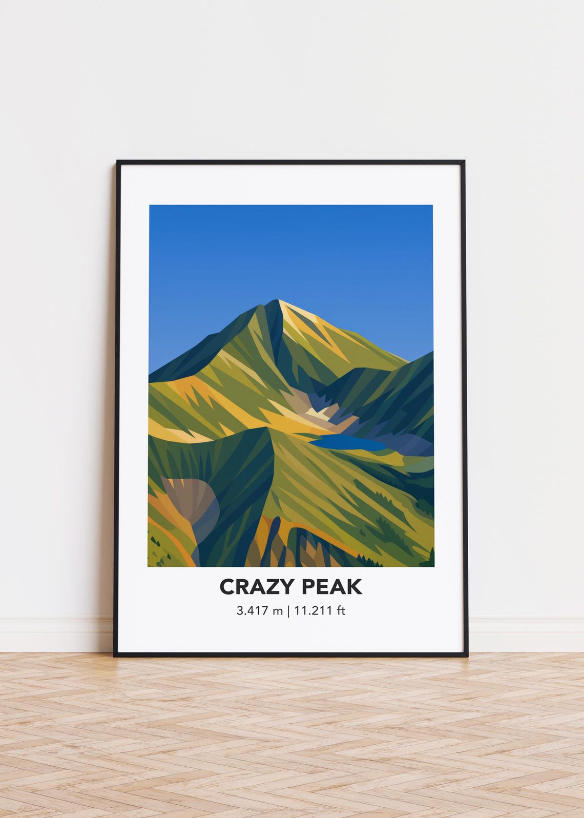 Crazy Peak Mountain Art Print Minimalist Home Decor