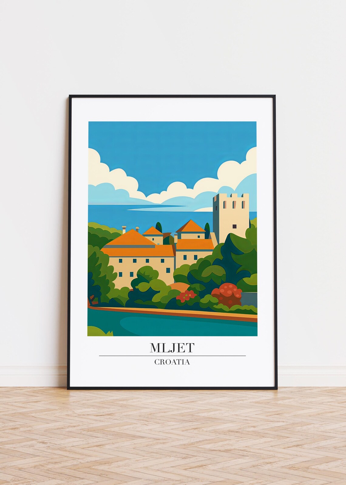 Mljet Croatia Modern Travel Art Print