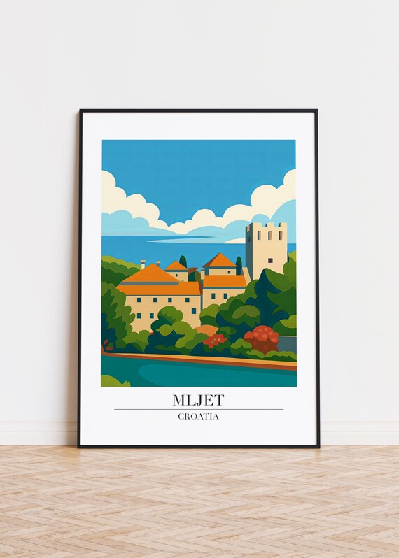 Mljet Croatia Modern Travel Art Print