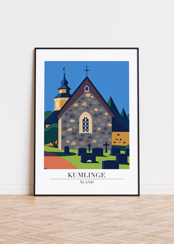Kumlinge Illustration, Modern Scandinavian Poster