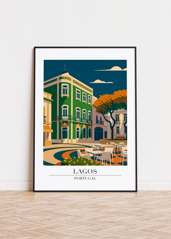 Lagos Spain Poster City Skyline Art Print