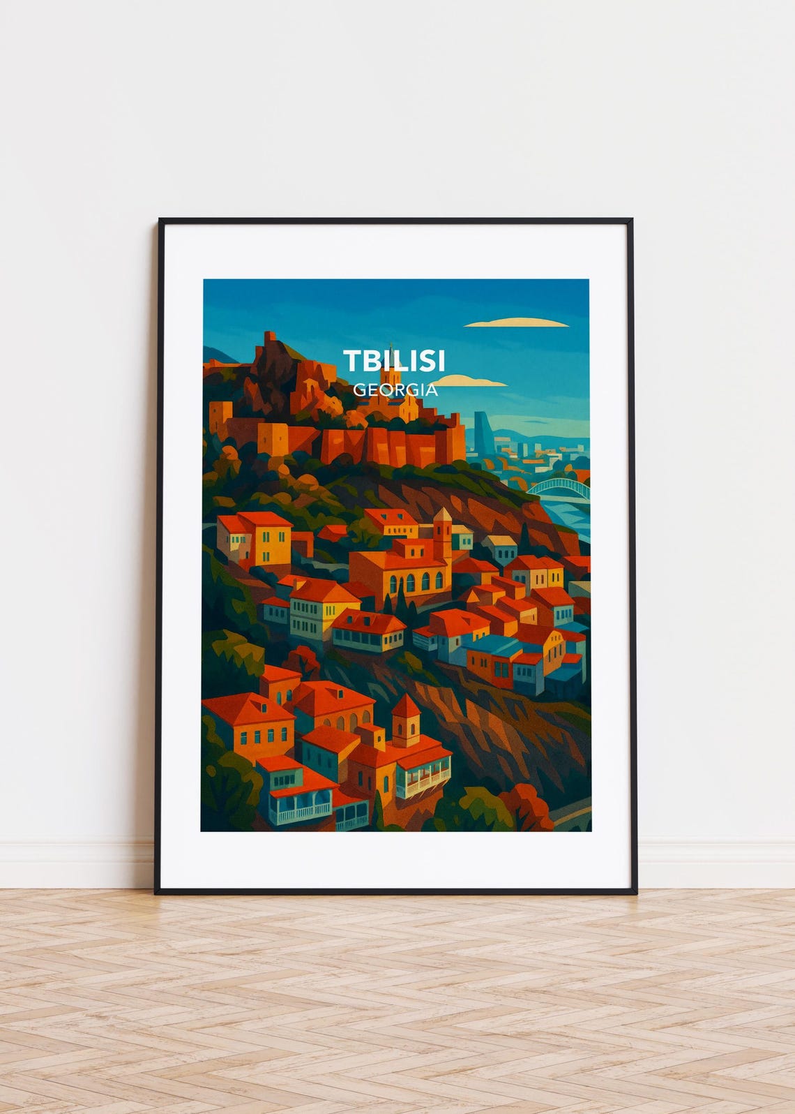 Tbilisi Georgia Poster City Skyline Art Print