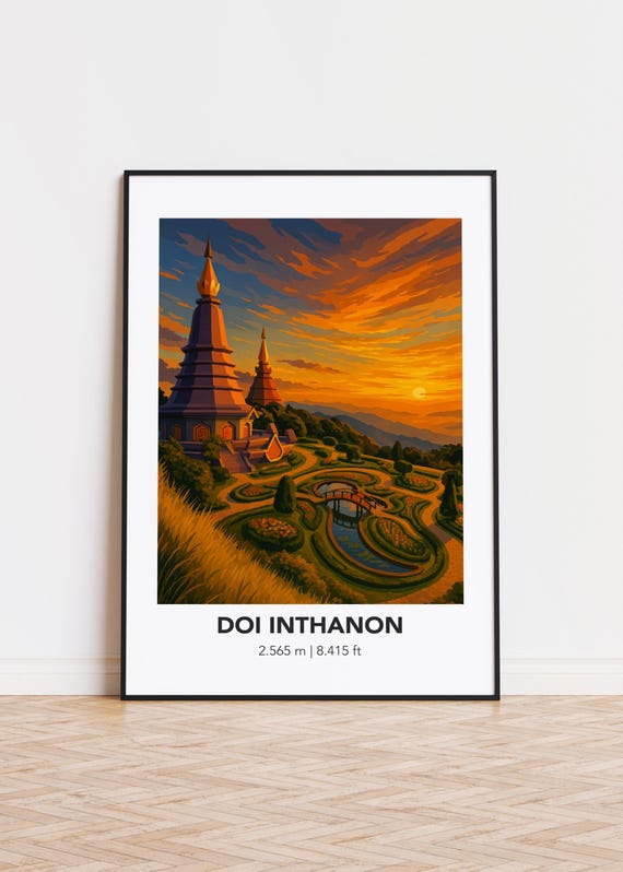 Doi Inthanon Poster Mountain Art Print