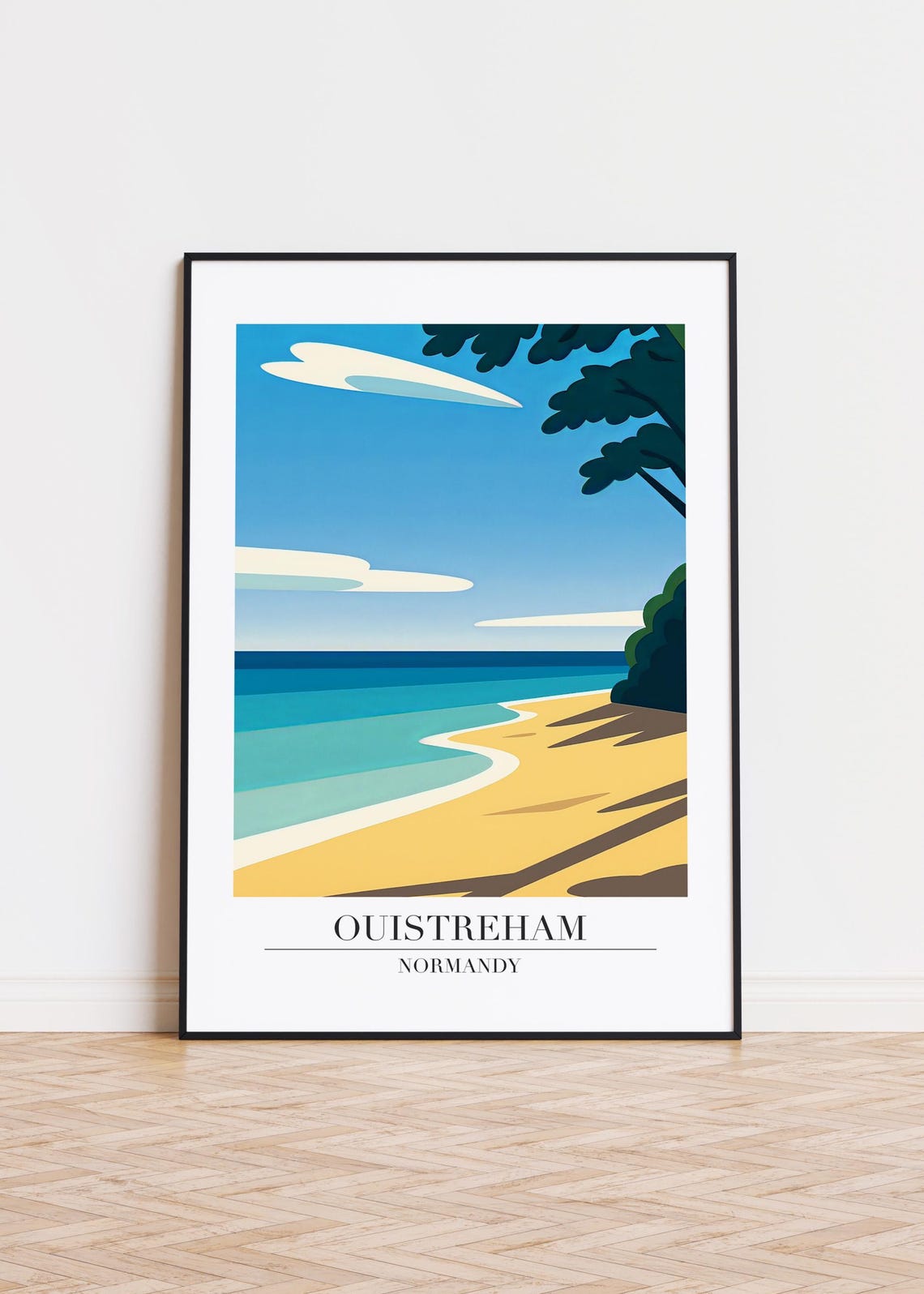 Ouistreham France Poster Skyline Art Print