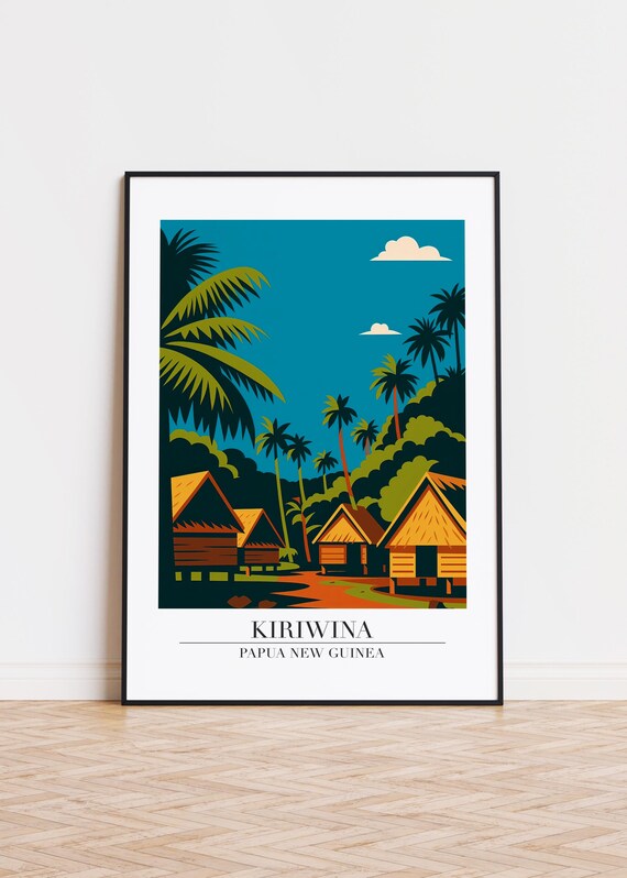 Kiriwina Poster Papua New Guinea Illustration Art