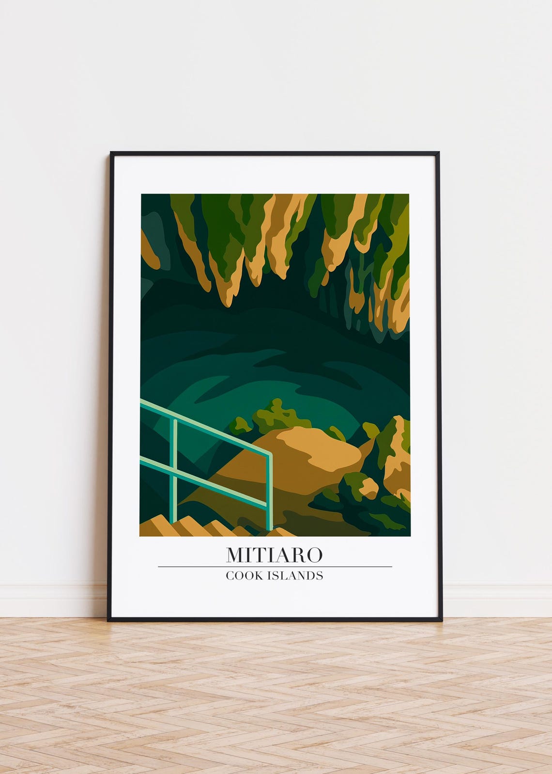Mitiaro Illustration Travel Poster
