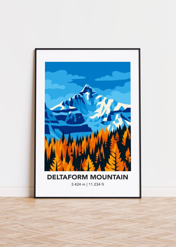Deltaform Mountain Art Print Modern Illustration