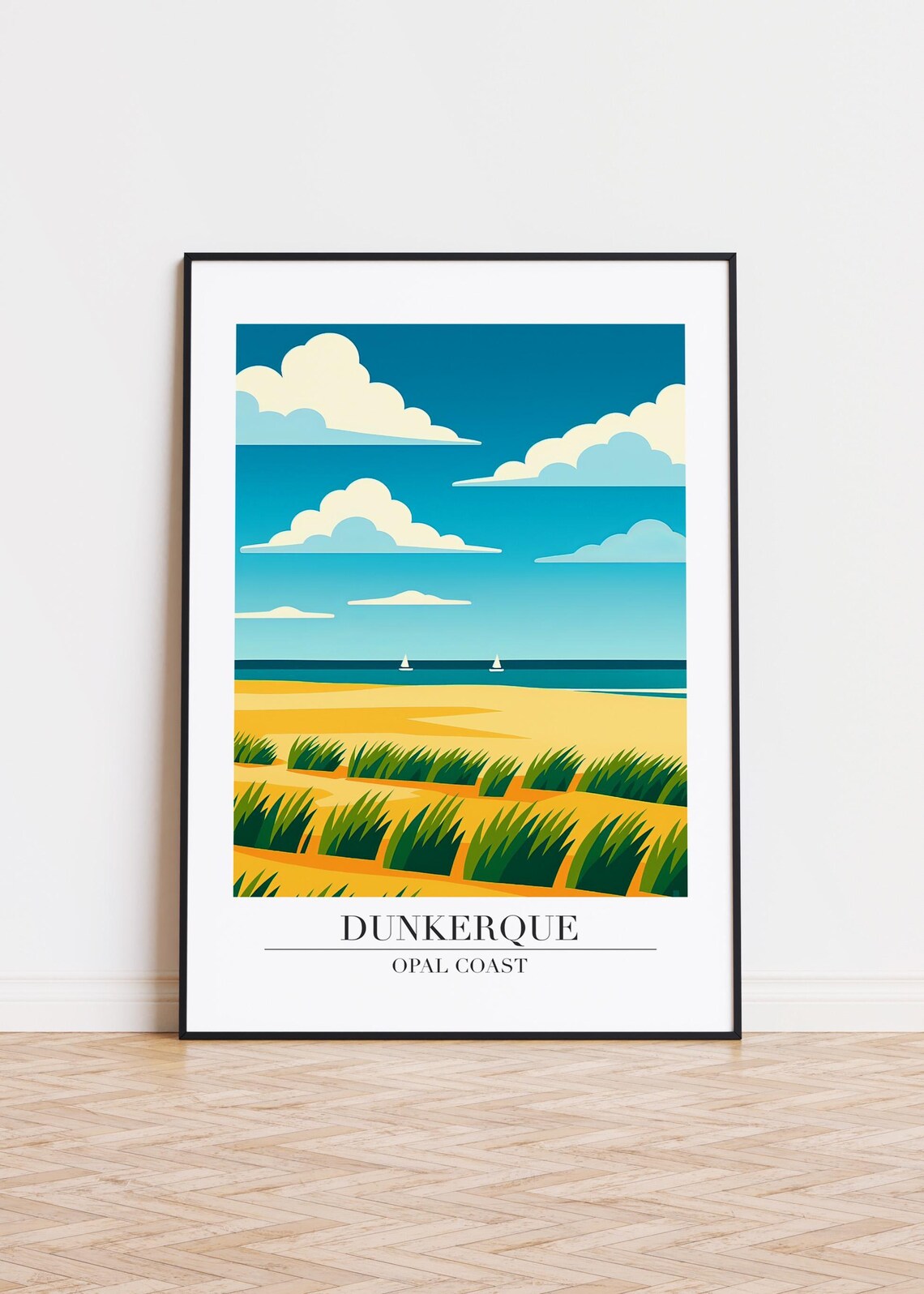 Dunkerque France Modern City Illustration Poster