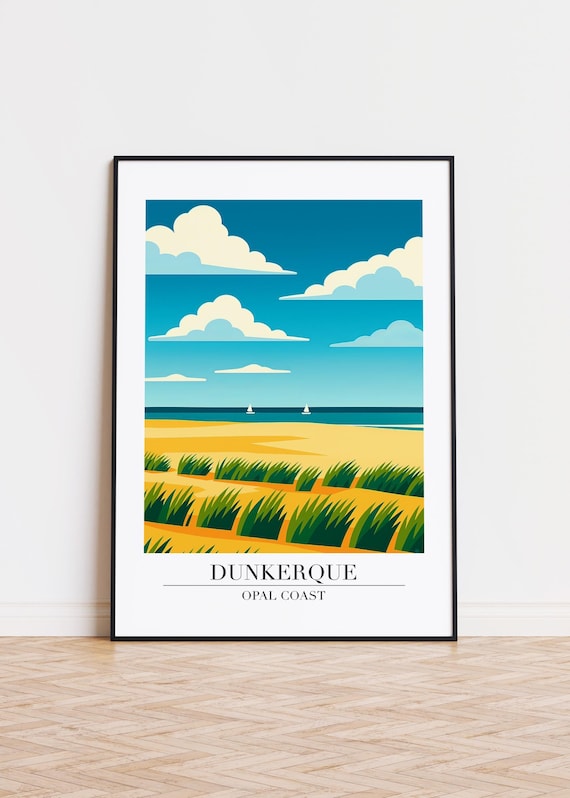 Dunkerque France Modern City Illustration Poster