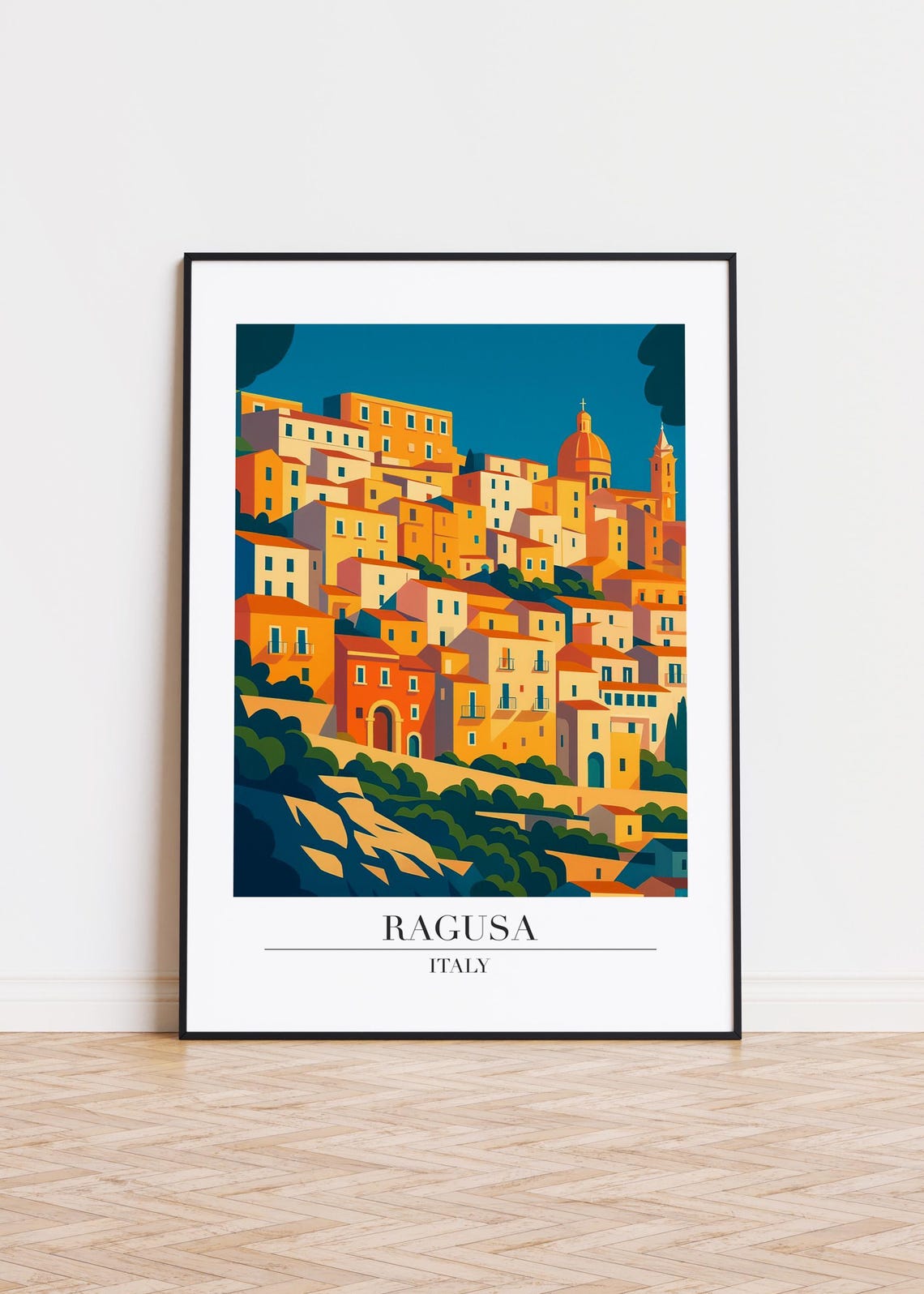 Ragusa Italy Poster Modern City Art Print