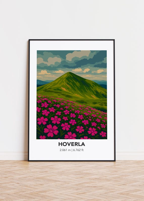 Hoverla Mountain Poster Semigloss Print For Outdoor Enthusiasts