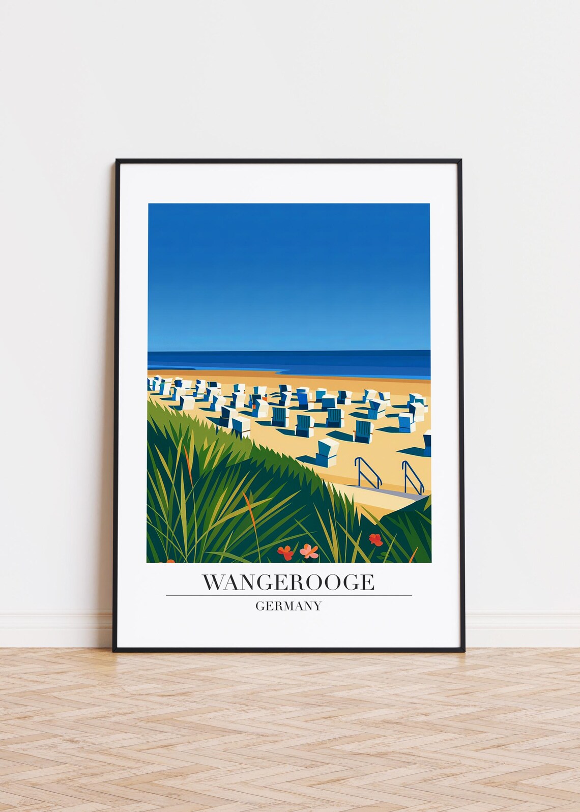 Wangerooge Germany Modern Illustration Poster