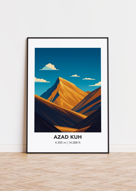 Azad Kuh Poster Cityscape Illustration Art Print