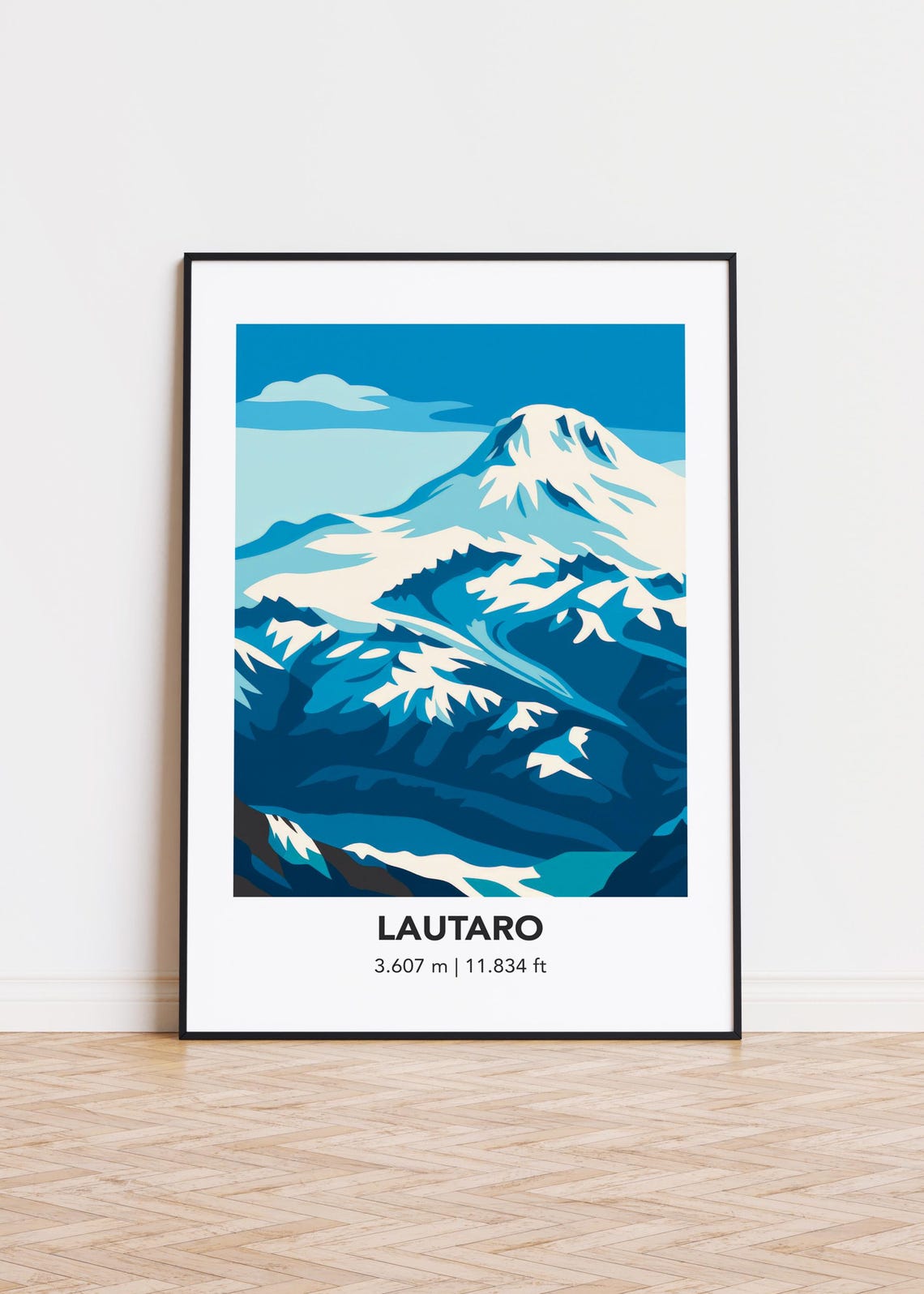 Lautaro Mountain Art Print Modern Minimalist Wall Decor