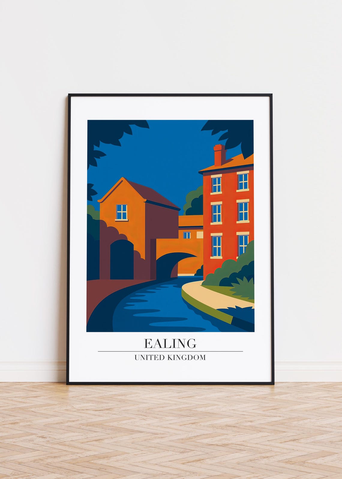 Ealing Illustration Travel Poster