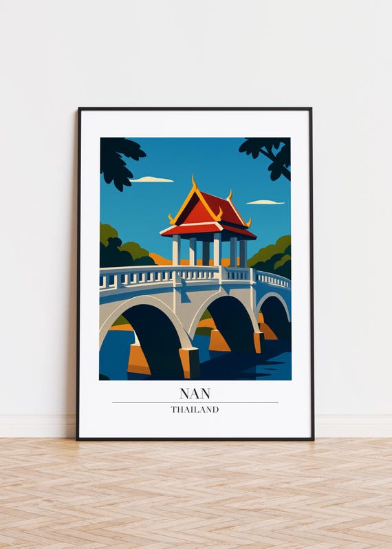 Nan Cityscape Poster Modern Minimalist Wall Art