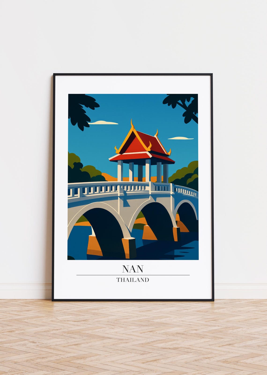 Nan Cityscape Poster Modern Minimalist Wall Art