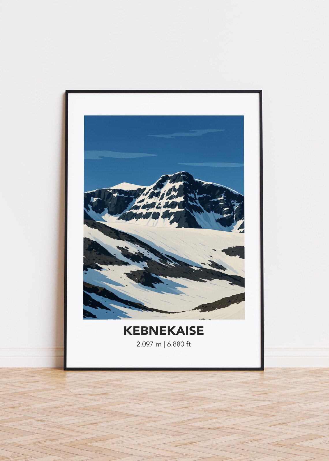 Kebnekaise Mountain Poster, Scandinavian Landscape