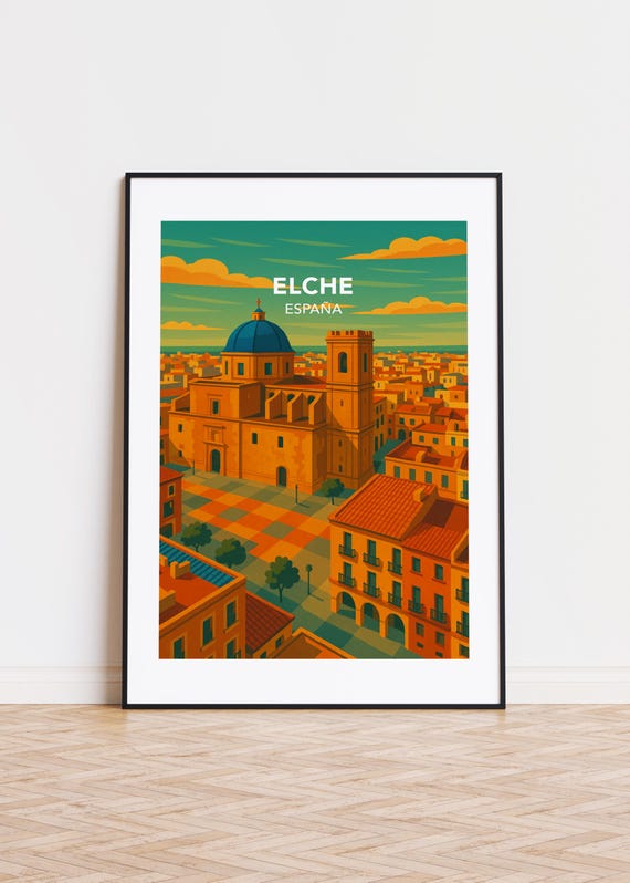 Elche Spain Poster Modern City Art Print