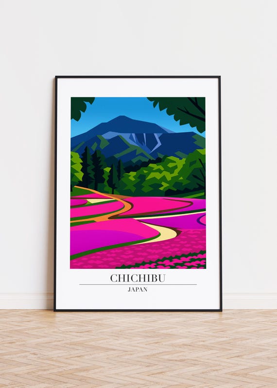 Chichibu City Art Print Modern Travel Poster