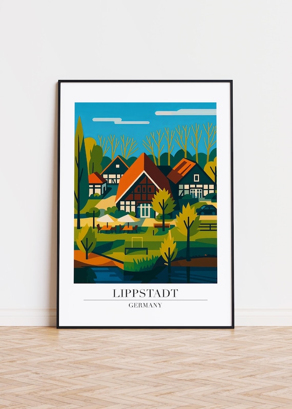 Lippstadt Germany Poster City Illustration Art Print