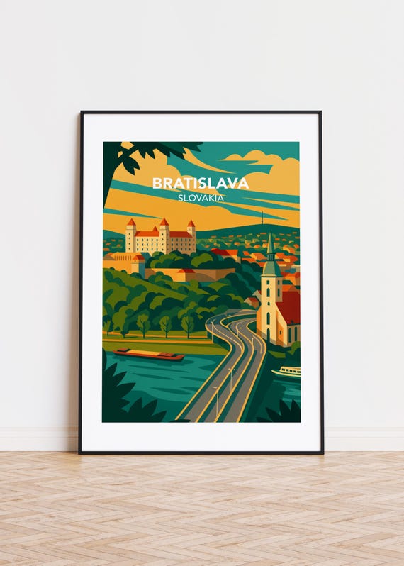 Bratislava Poster Modern City Skyline Art Print