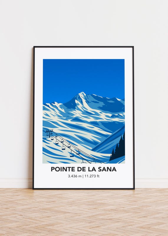 Pointe De La Sana Mountain Print Modern Scandinavian Wall Art