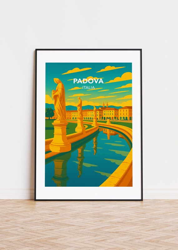 Padova Italy Poster, City Illustration