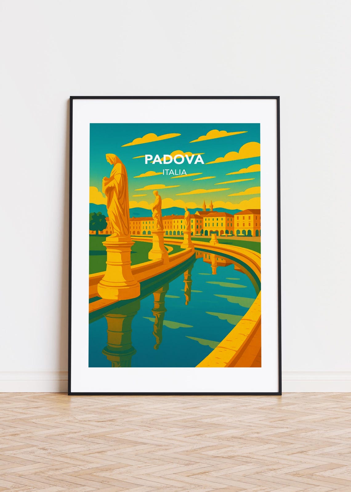 Padova Italy Poster, City Illustration