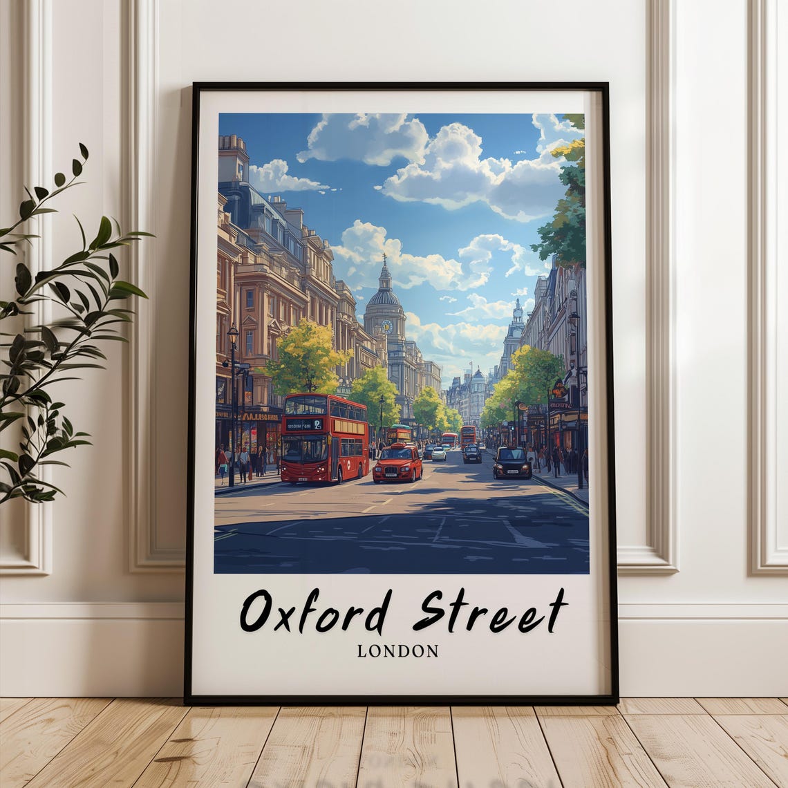 Oxford Street London Wall Art Prints Travel Poster Print Wall Art Print Gift Minimalist Europe Poster London Poster