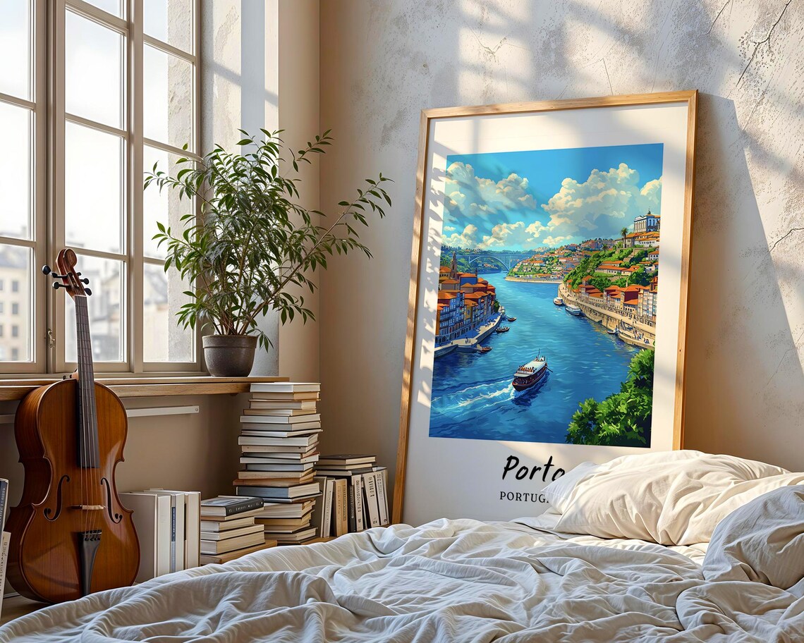 Porto Portugal Travel Poster, Minimalist Art Print - Image 3