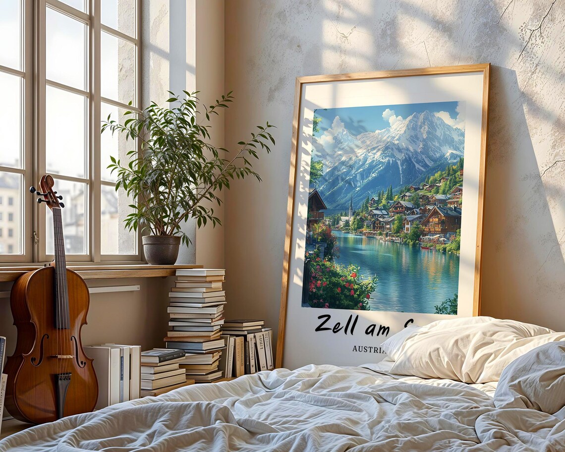 Zell Am See Austria Travel Poster, Minimalist - Image 3