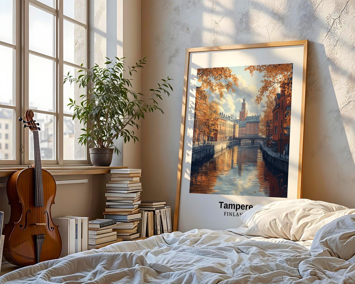 Tampere Travel Poster, Finland Wedding Gift - Image 3