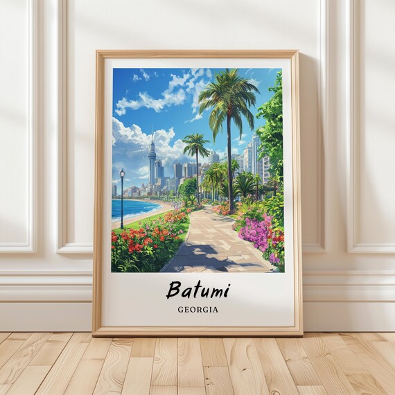 Batumi Georgia Wall Art Art Prints Travel Poster Print Instant Wall Art Print Birthday Gifts Gift