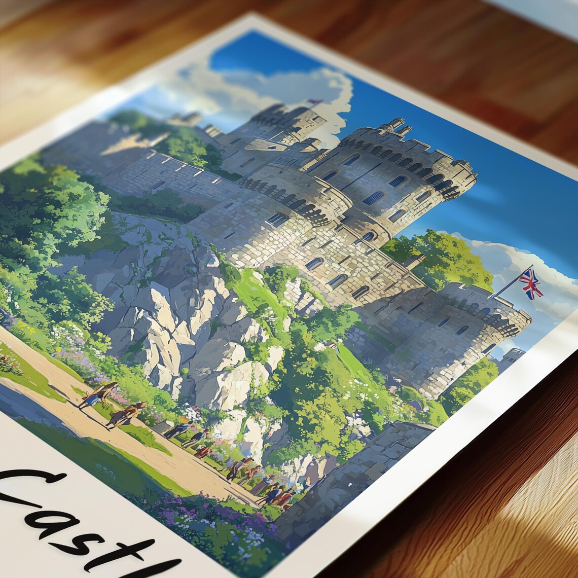 Windsor Castle London Travel Poster, Minimalist - Image 2