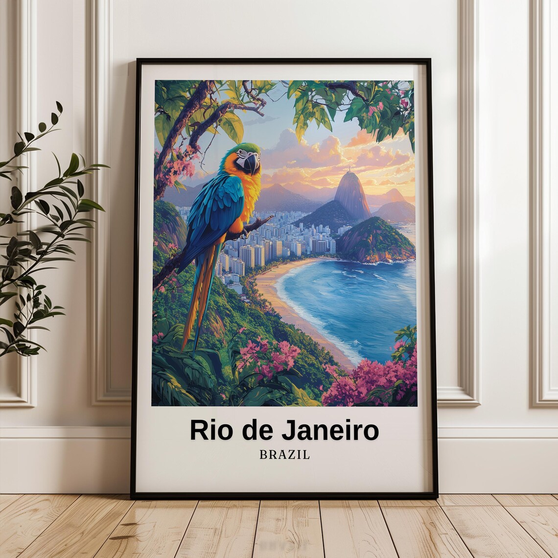 Rio De Janeiro Travel Poster, Brazil Illustration