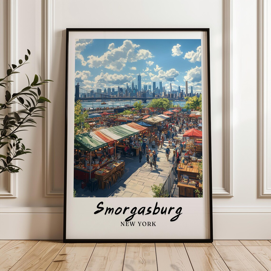 New York City Traditional Travel Poster, Wedding Gift