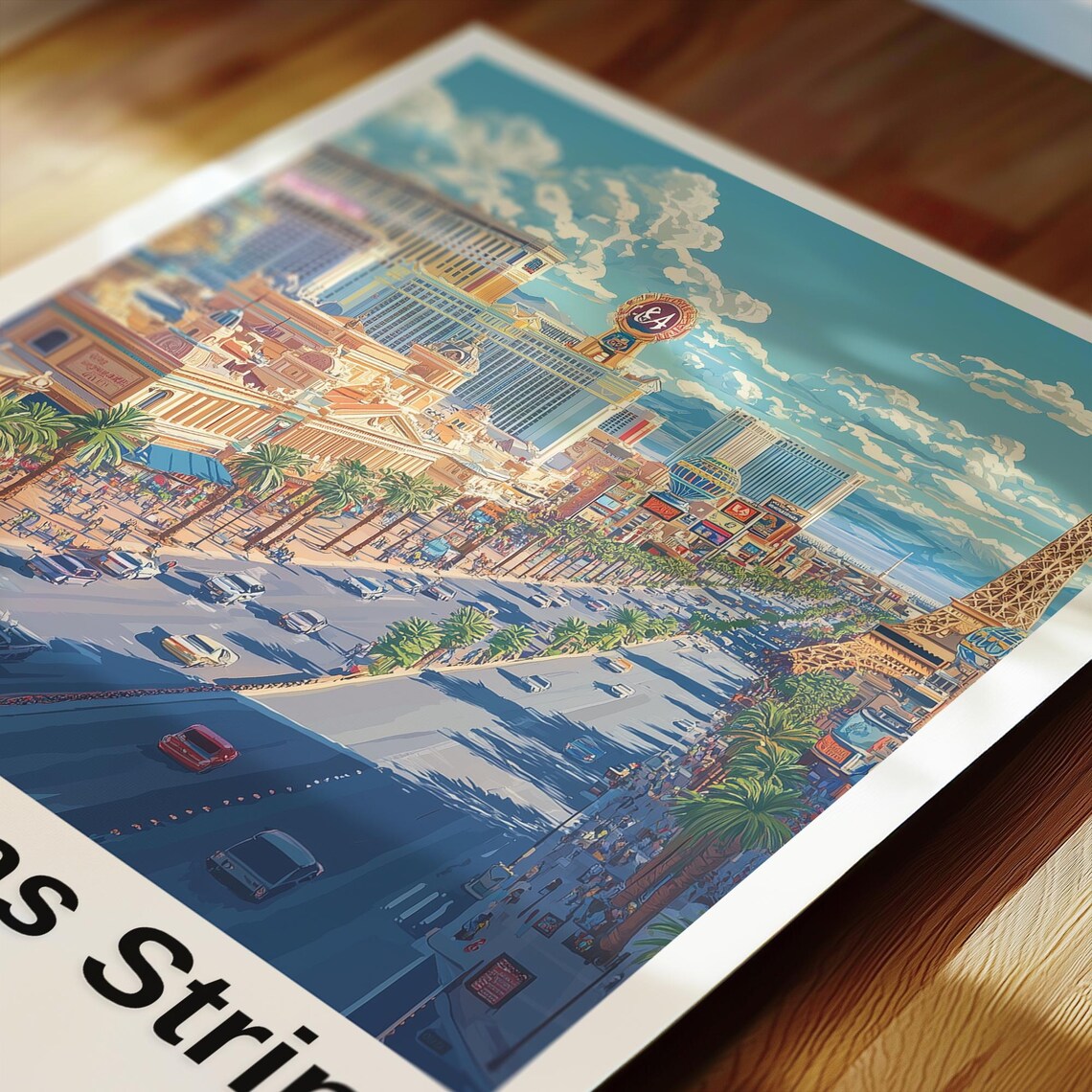 Las Vegas Strip Travel Poster, Nevada Wedding Gift - Image 2