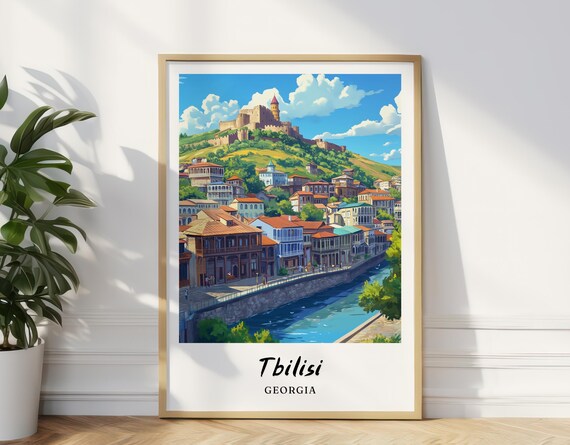 Tbilisi Georgia Wall Art Prints Travel Poster Print Instant Wall Art Print Birthday Gifts Gift