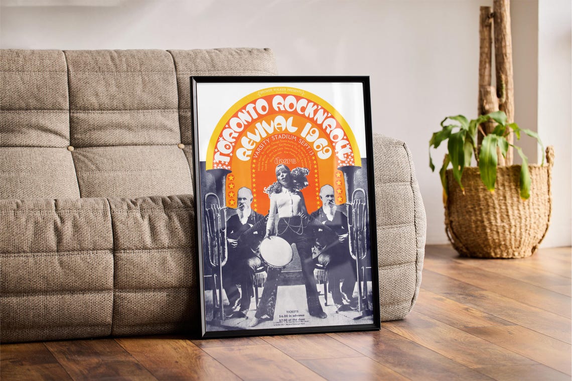 Toronto Rock N Roll Revival 1969 The Doors Psychedelic Concert Poster - Image 2