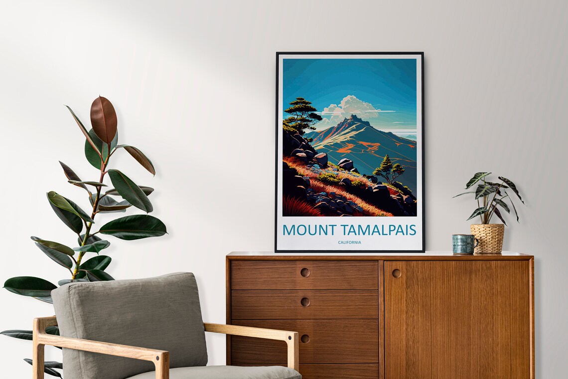 Mount Tamalpais Travel Poster, California Landscape - Image 2
