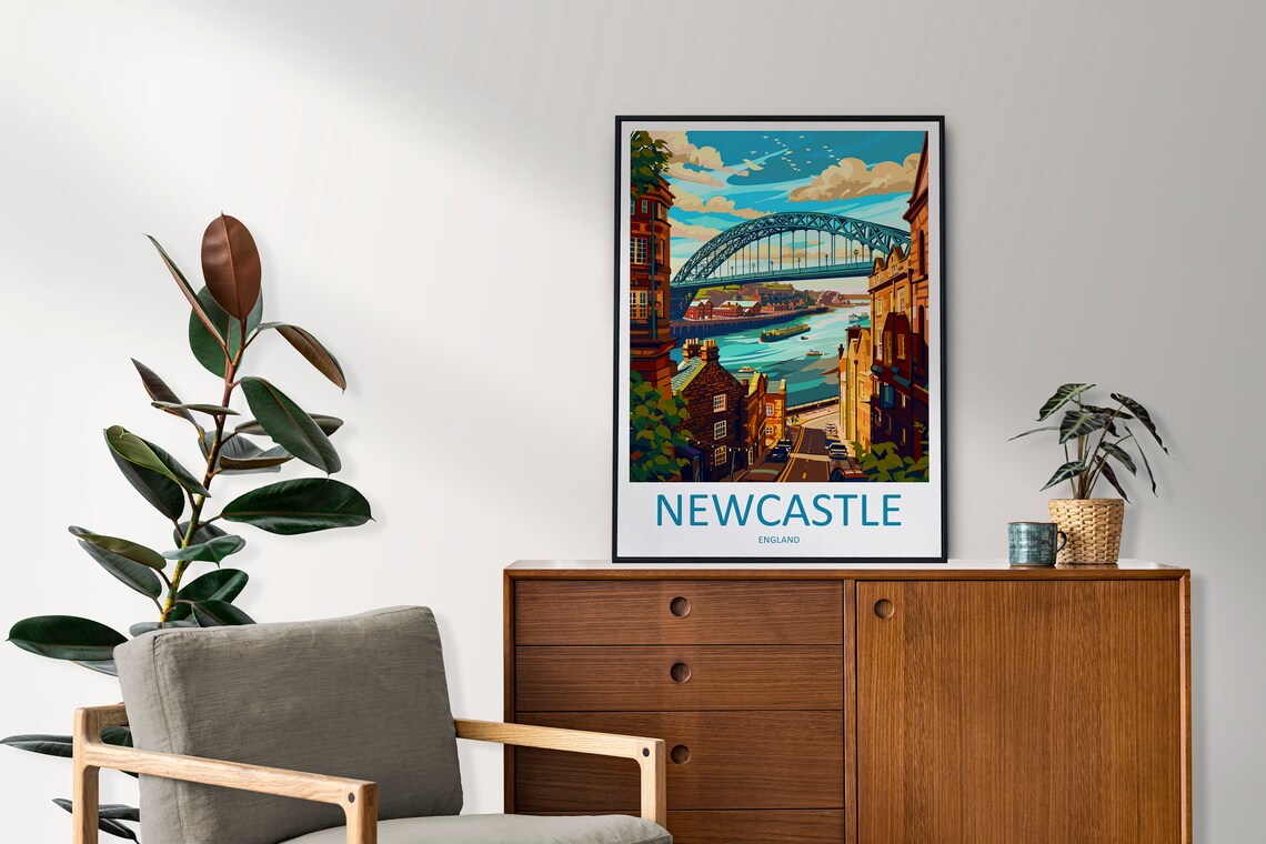 Newcastle Travel Print, England City Art Print - Image 2