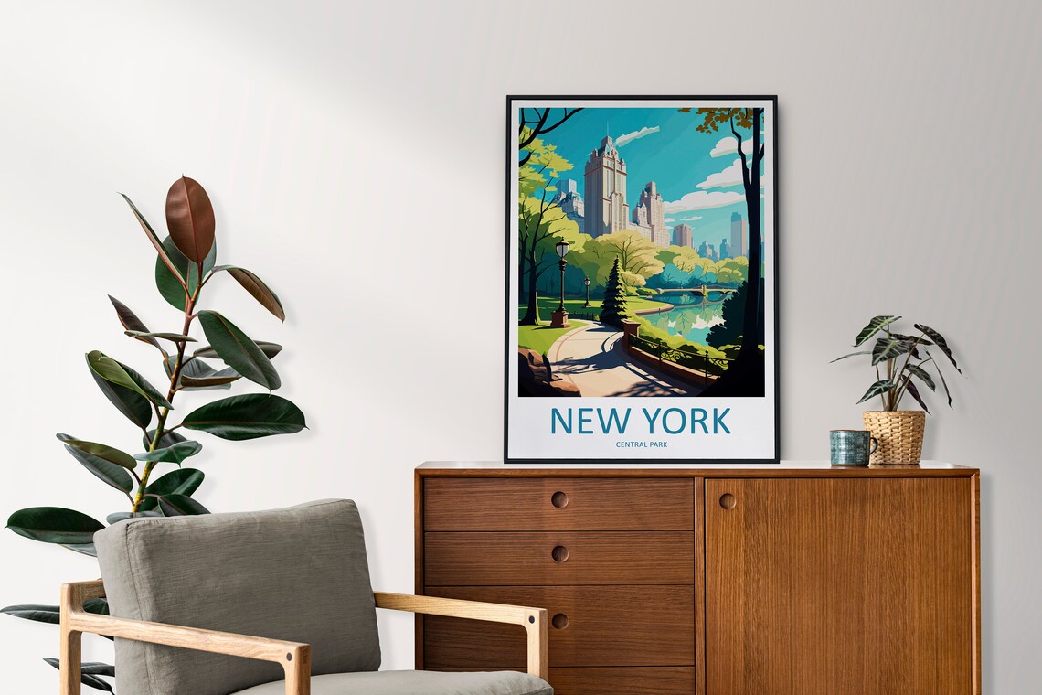 Central Park New York Travel Poster, USA - Image 2