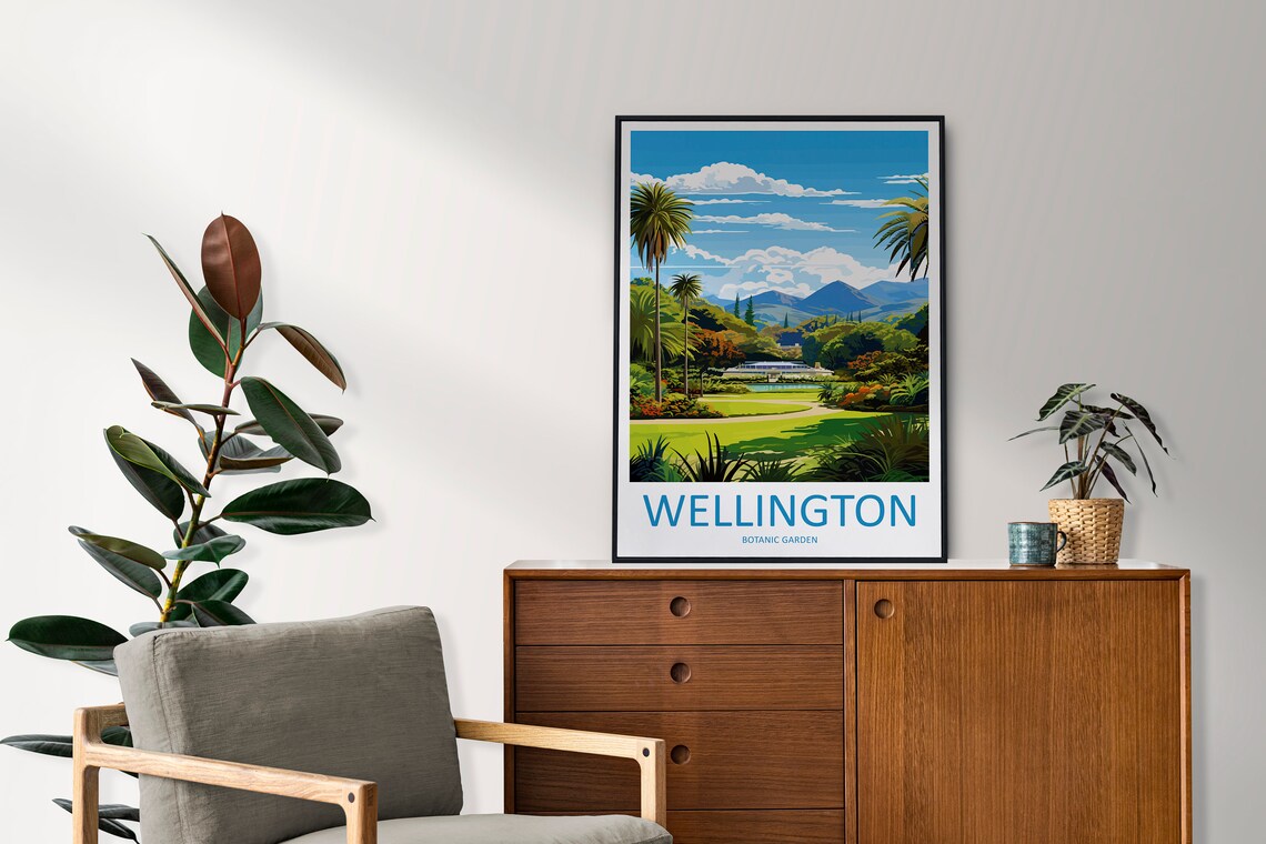 Wellington Botanical Garden Travel Poster, New Zealand - Image 2