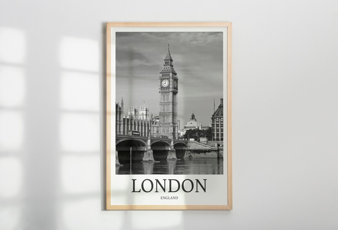 London England Travel Poster, Travel Photo Print