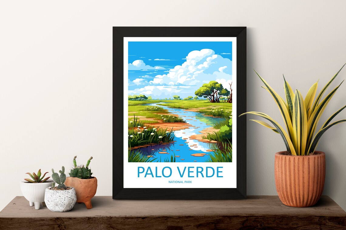 Palo Verde National Park Costa Rica Wetlands Poster with River - Image 3