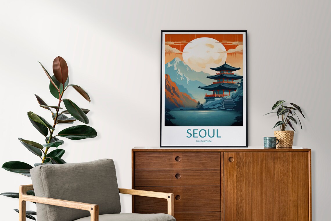 Seoul Travel Poster, South Korea Wall Decor - Image 2