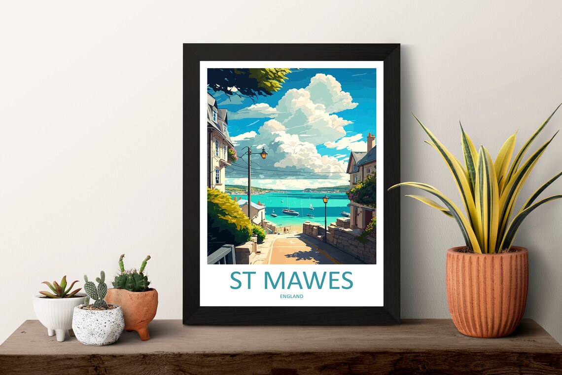 St Mawes Travel Poster, England Wall Art - Image 3