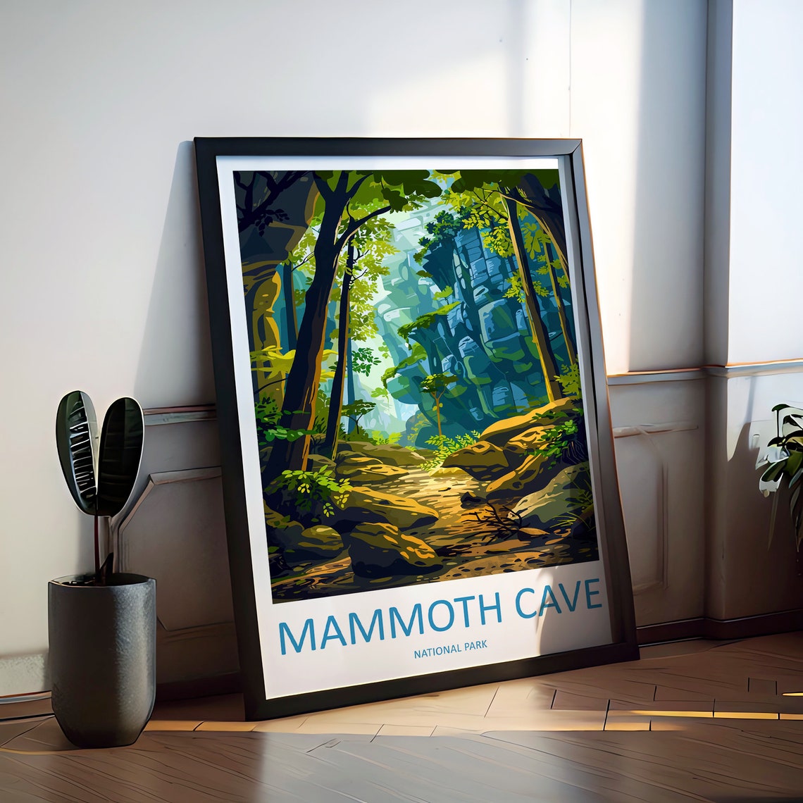 Mammoth Cave National Park Kentucky Forest Stream Canyon Travel Poster - Image 2